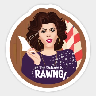 The defense is rawng! Sticker
